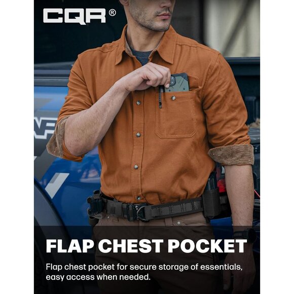 Mens Camel Cotton Flannel Shirt Long Sleeve Brushed Soft Casual Outdoor Plaid - Picture 7 of 9